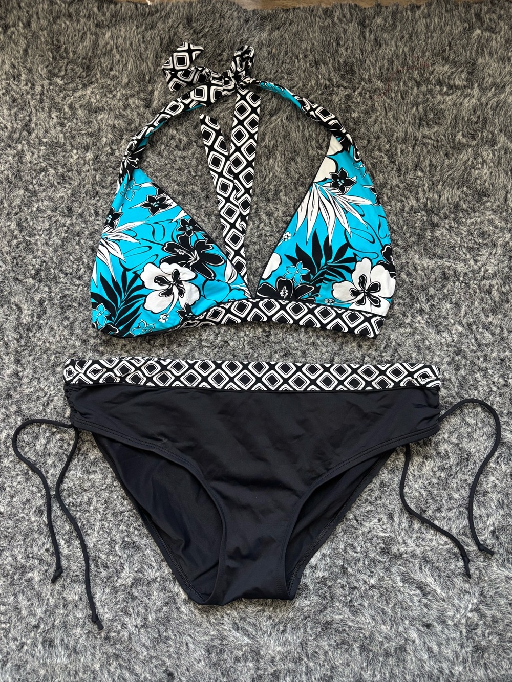 Coco Reef reversible blue bikini set Size XL